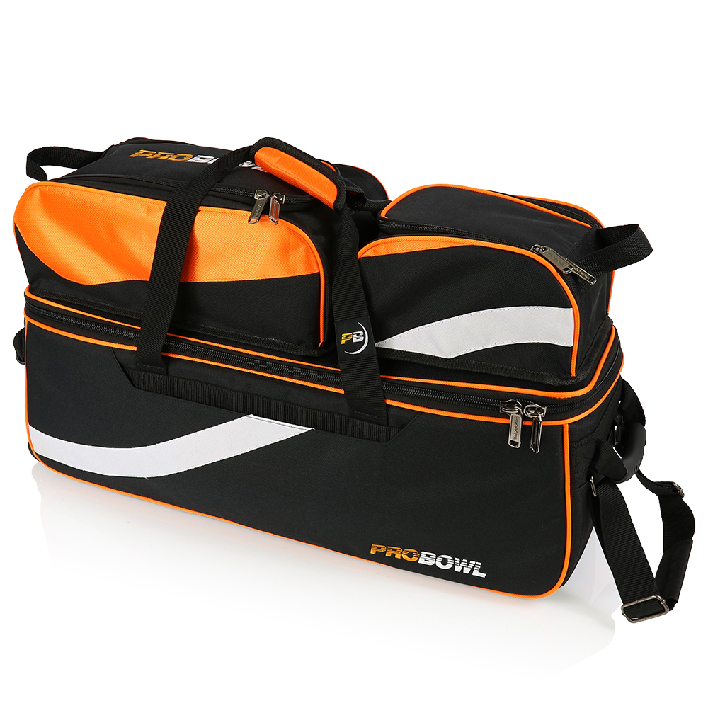 Hammer 2 Ball Deluxe Tote Bowling Bag - Black/Orange